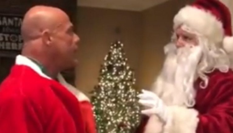 WATCH: Kurt Angle gets attacked by Santa Claus