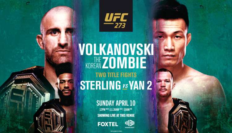Watch UFC 273: Volkanovski vs. The Korean Zombie 4/9/2022 PPV Full Show Online Free