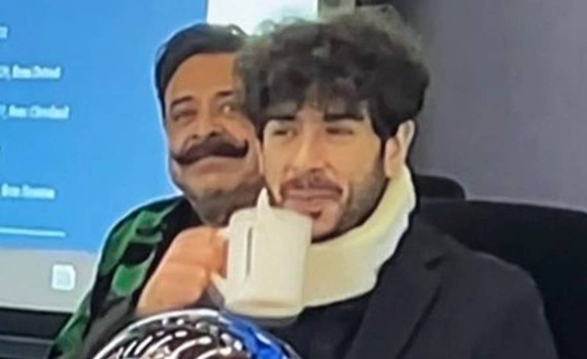 Tony Khan wearing neck brace appears with Shahid Khan at NFL Draft, Pat McAfee jokes on ESPN.